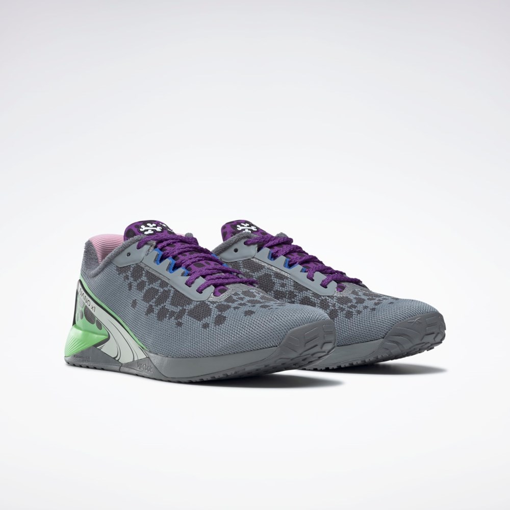 Reebok THE FLINTSTONES Nano X1 Tréninková Shoes Šedé Fialové Mátově Zelená | SEACZ1372
