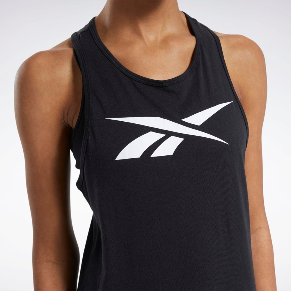 Reebok Tréninková Essentials Grafická Tank Top Černé | FLBSN7084