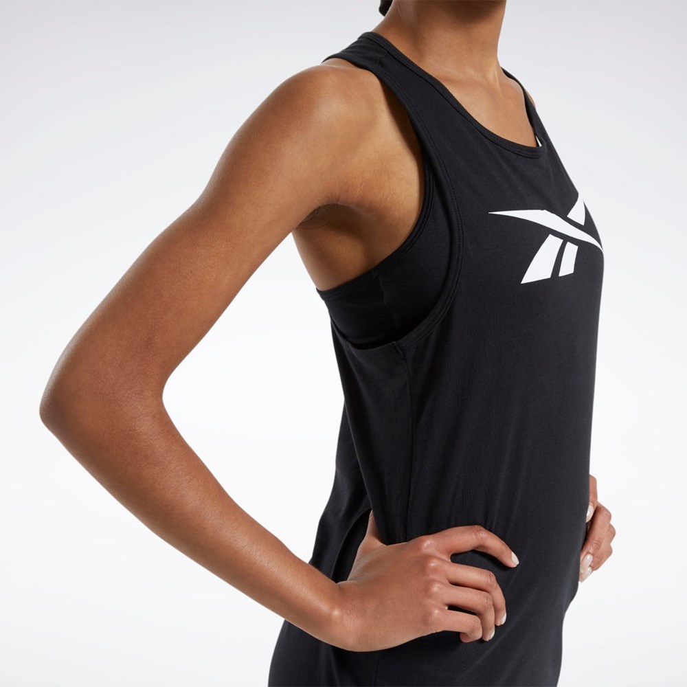 Reebok Tréninková Essentials Grafická Tank Top Černé | FLBSN7084