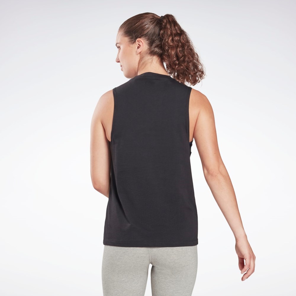 Reebok Tréninková Essentials Muscle Tank Top Černé | NPDSC1428