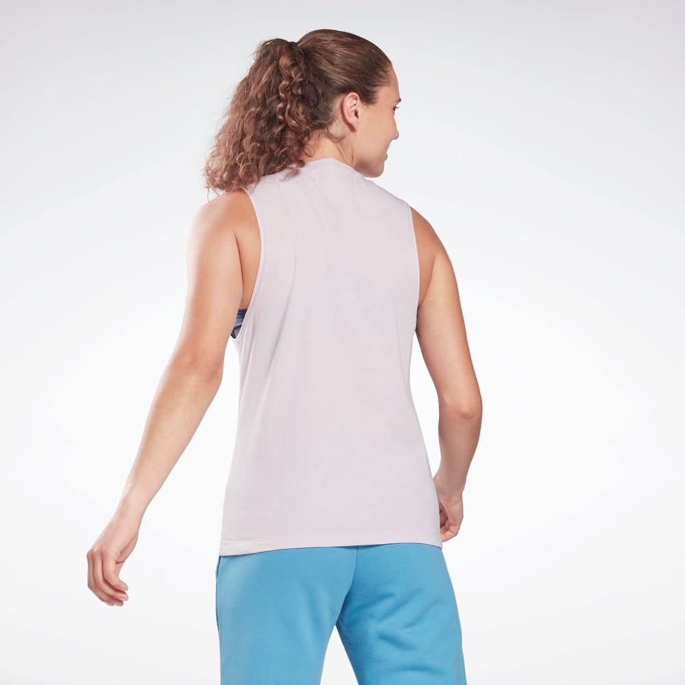 Reebok Tréninková Essentials Muscle Tank Top Quartz Glow | TNEDO7691