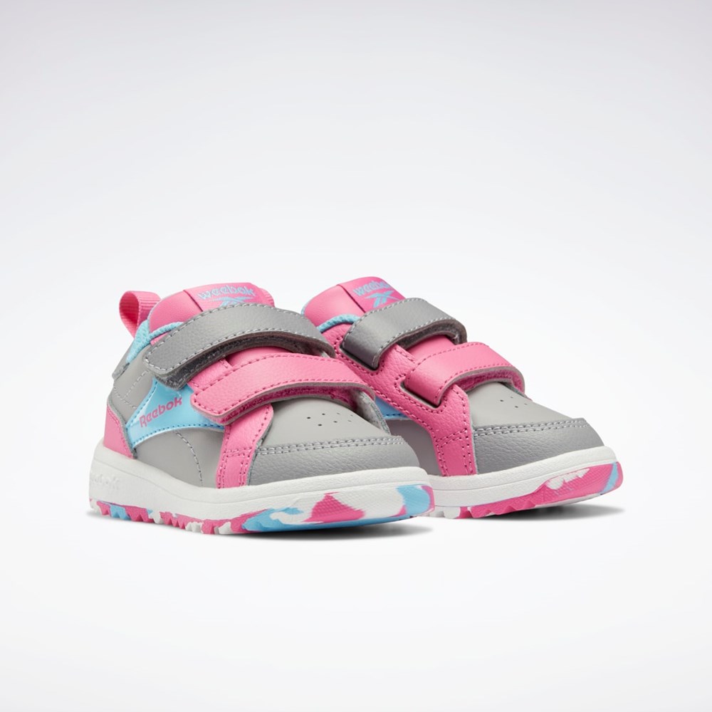 Reebok Weebok Clasp Low Shoes - Toddler Šedé Blankyt Růžové | UKMSC1058