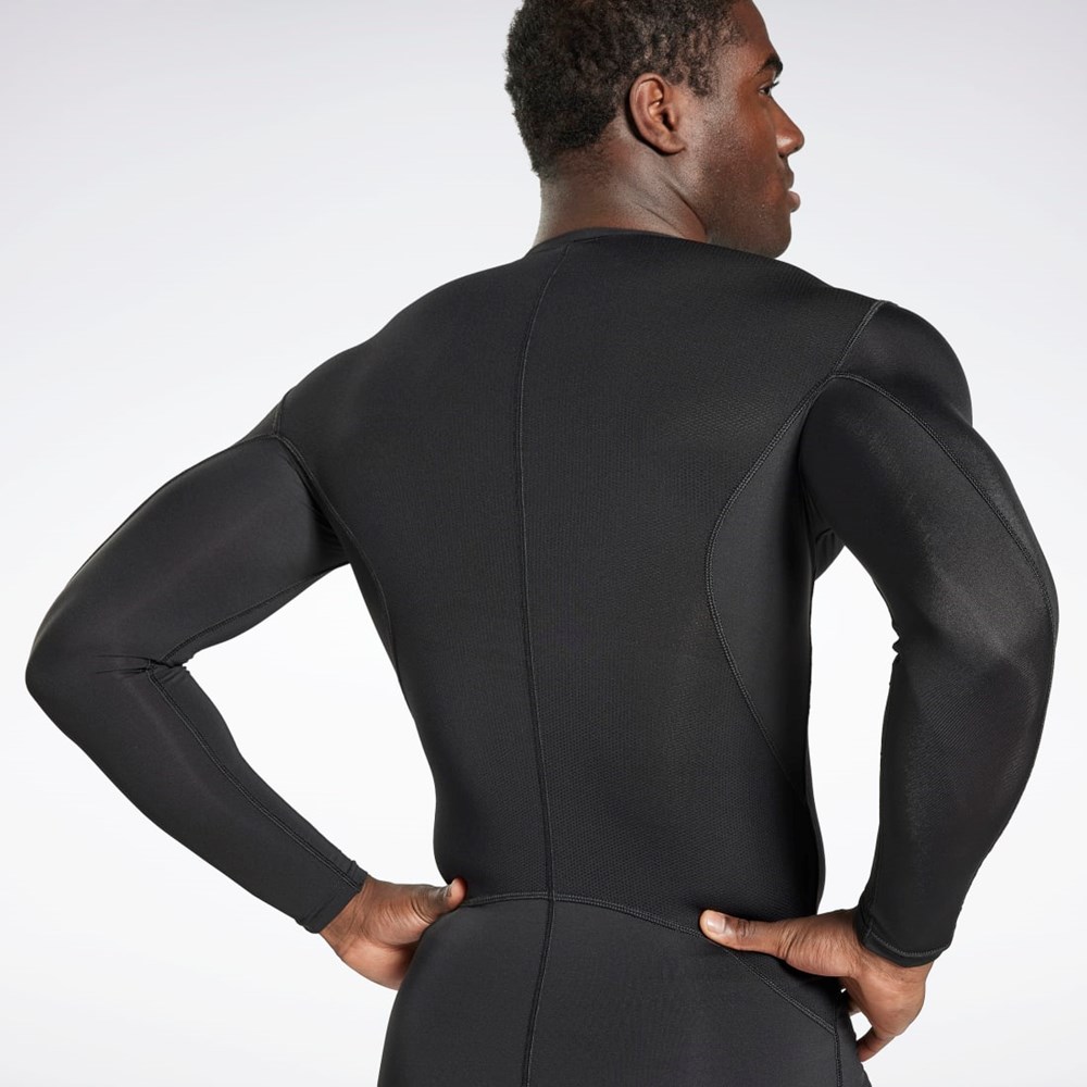 Reebok Workout Ready Compression Long Sleeve Shirt Černé | SRKNH0862