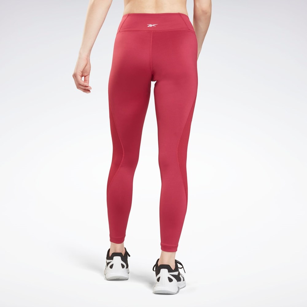 Reebok Workout Ready Mesh Leggings Punch Berry | ERNGT7813