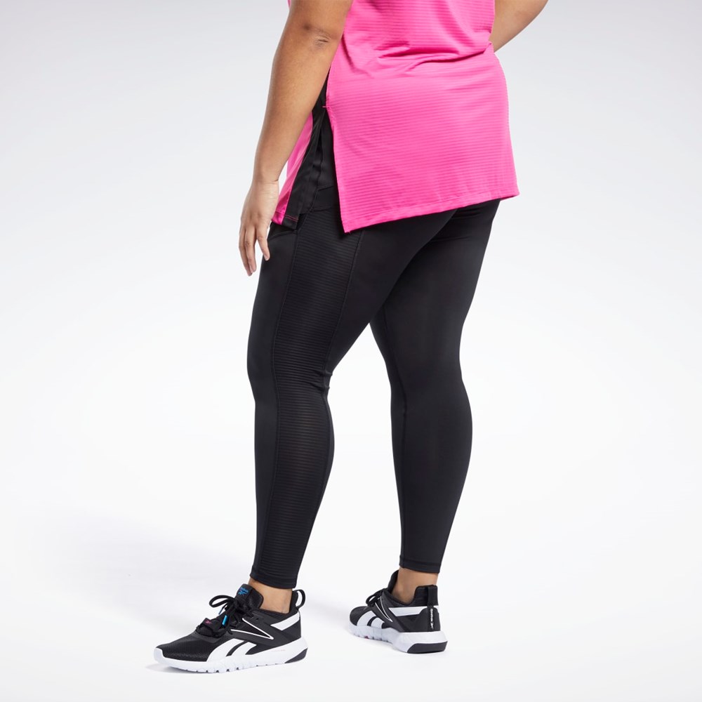 Reebok Workout Ready Mesh Leggings Černé | WTYDJ4176