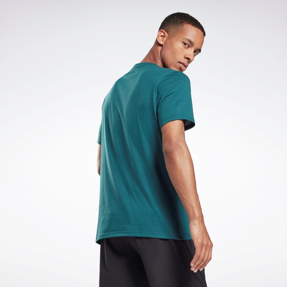 Reebok Workout Ready Mesh T-Shirt Midnight Pine | UTEJL1289