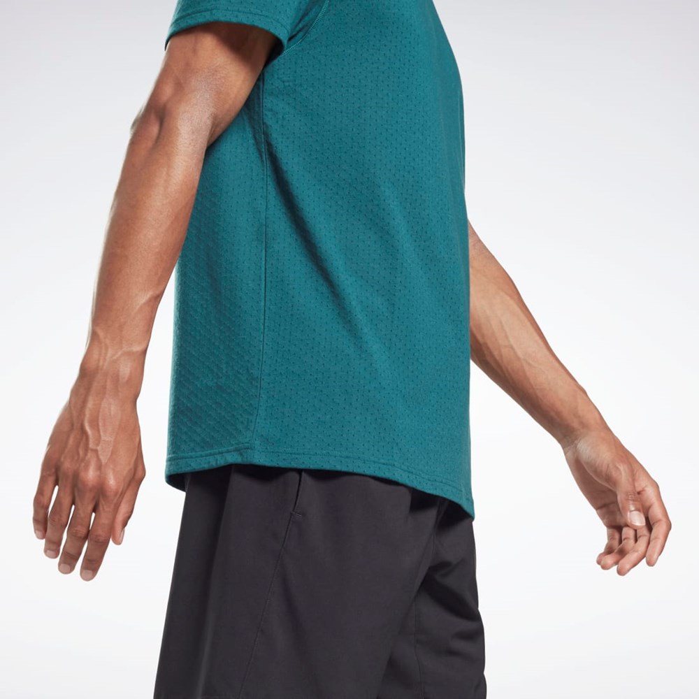Reebok Workout Ready Mesh T-Shirt Midnight Pine | UTEJL1289