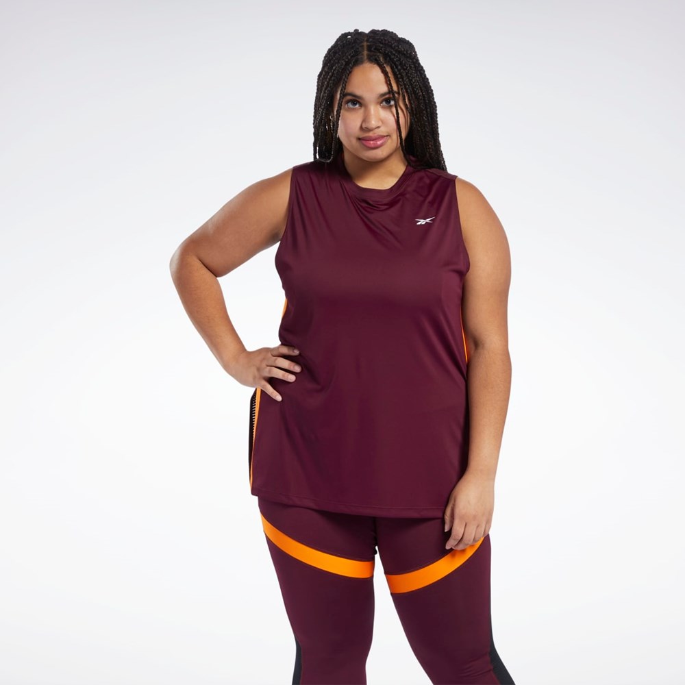 Reebok Workout Ready Mesh Tank Top Vínové | UKLVY0673