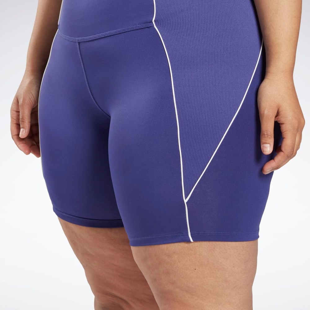 Reebok Workout Ready Poly Shorts (Plus Size) Fialové | AGSTC7018