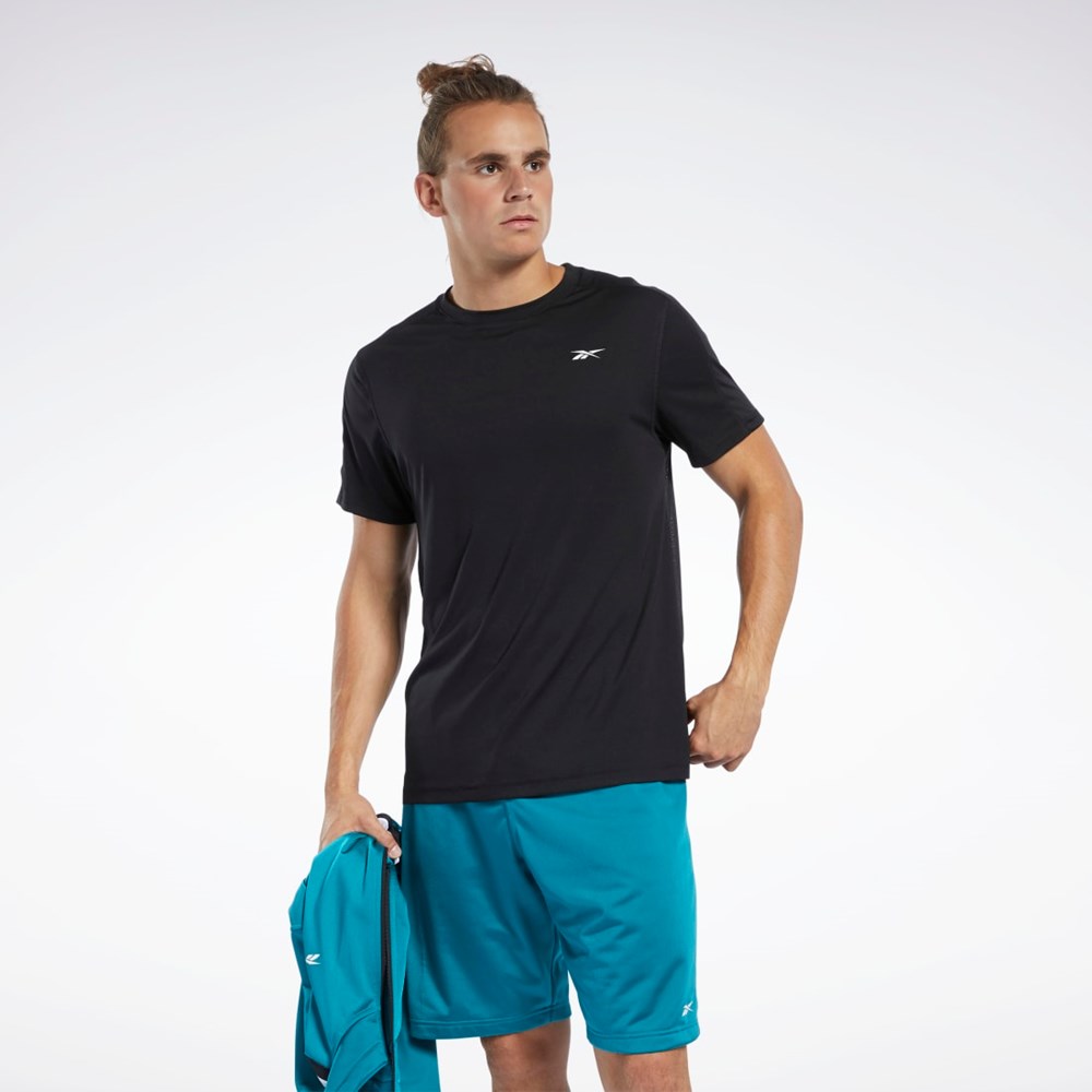 Reebok Workout Ready Tech Tee Černé | AEOIN8206