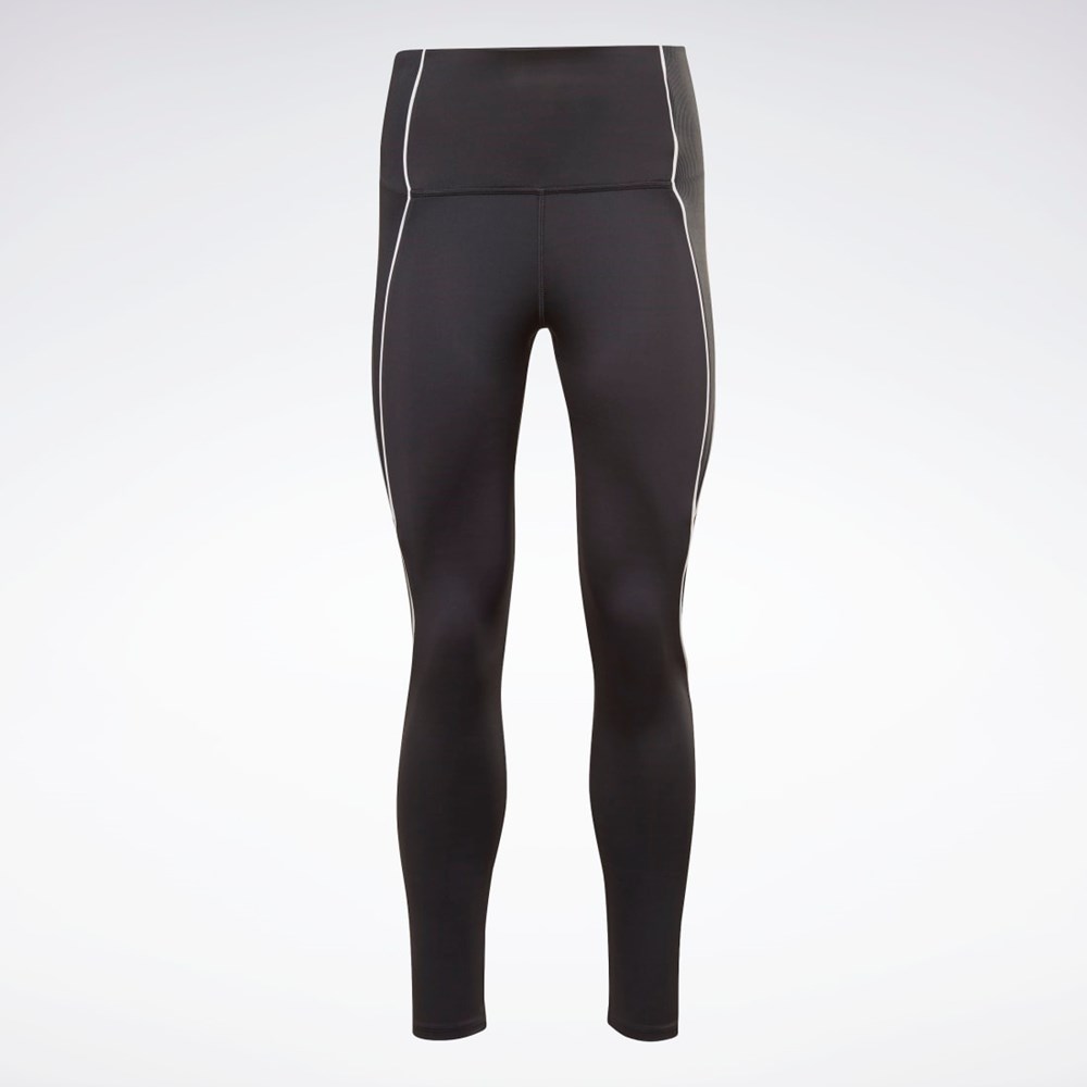 Reebok Workout Ready Žebrovaný High-Rise Leggings Černé | DOWGN8201