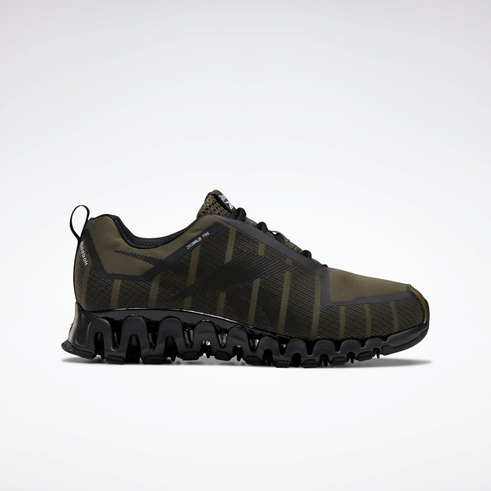 Reebok ZigWild Trailové 6 Shoes Zelene Černé Bílé | UXBJE3952