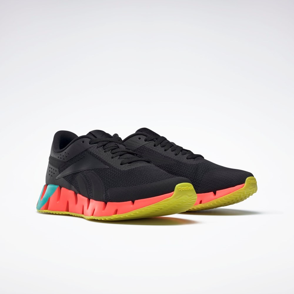 Reebok Zig Dynamica 2 Shoes Černé Oranžové Žluté | RMFOJ3016
