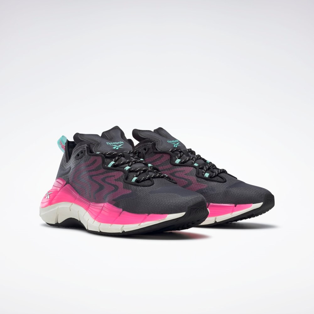 Reebok Zig Kinetica II Shoes Černé Růžové Mátově Zelená | FHDQO8019