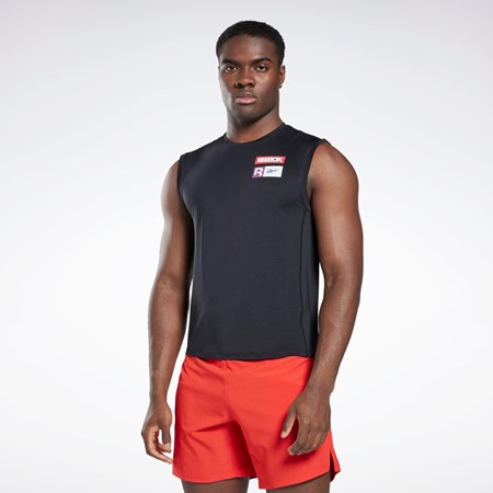 Reebok ACTIVCHILL Bez Rukávů T-Shirt Černé | SBNVQ9630