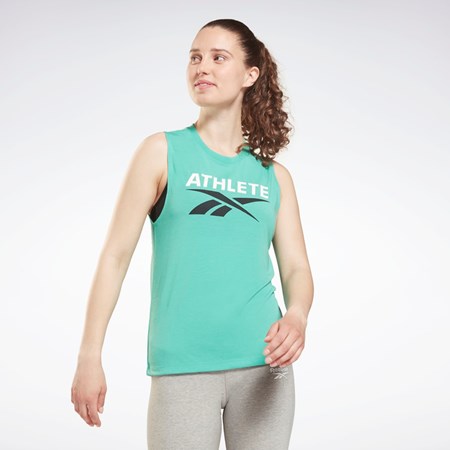 Reebok Athlete Vector Tank Top Future Teal | JNMPO4732