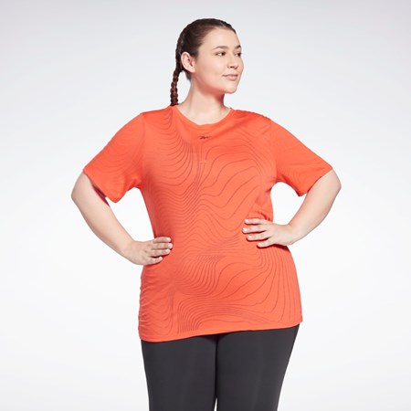 Reebok Burnout T-Shirt (Plus Size) Červené | NBSMJ8047