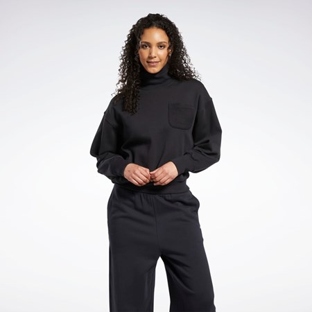 Reebok Classics Bavlněné French Terry Sweatshirt Černé | YCHLF6428