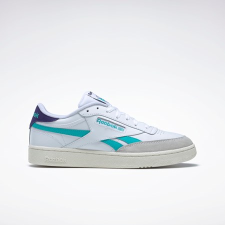 Reebok Club C Revenge Shoes Bílé Fialové | SJHNY3496