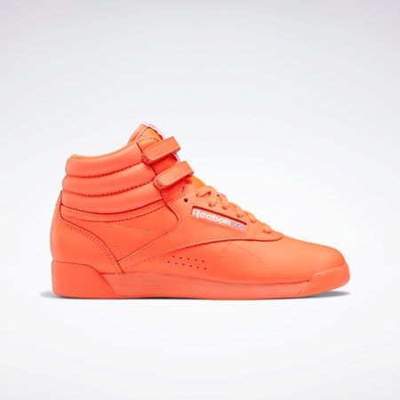 Reebok Freestyle Hi Shoes Oranžové Oranžové Bílé | RNEZP0396