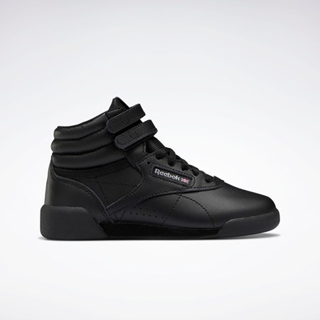 Reebok Freestyle Hi Shoes - Preschool Černé Černé Šedé | LWXFO2640
