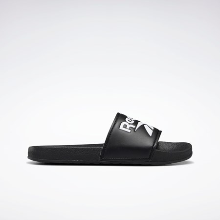 Reebok Fulgere Slides - Preschool Černé Černé Bílé | FZQSU2709