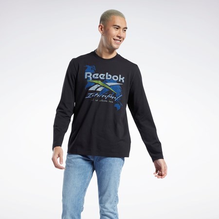 Reebok Grafická Series Pre-Season Long Sleeve T-Shirt Černé | GJIOH1908