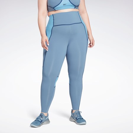 Reebok Lux High-Waisted Colorblock Tights (Plus Size) Blankyt | MKTID0346