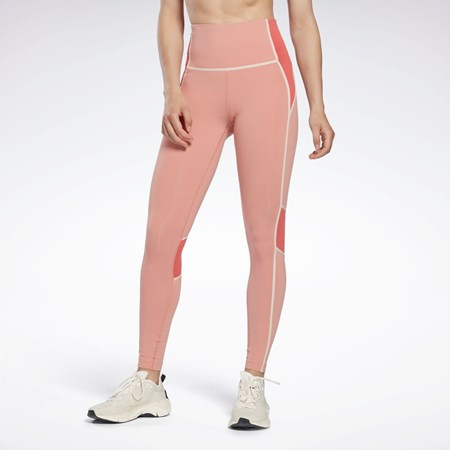 Reebok Lux High-Waisted Colorblock Tights Koralove | VFEIS1978