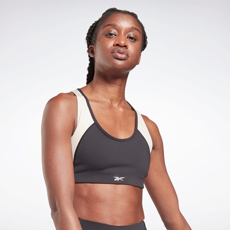 Reebok Lux Racer Polstrovaný Colorblock Sports Bra Černé | LDRWE4982