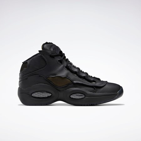 Reebok Maison Margiela Question Mid Memory Of Basketball Shoes Černé Bílé Černé | SHBON8410