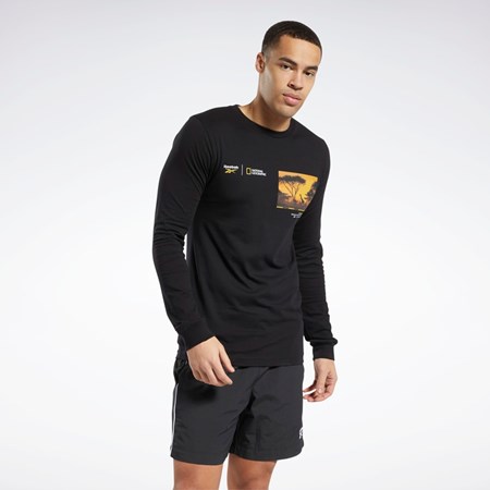 Reebok National Geographic Long Sleeve T-Shirt Multi | IZTOR5748