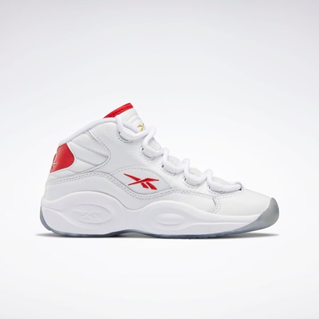 Reebok Question Mid Shoes - Preschool Bílé Červené Bílé | JGWYQ3426
