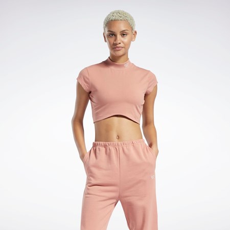 Reebok Reebok Classics Krátké Sleeve Fitted Top Koralove | LFAGE2564