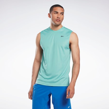 Reebok Workout Ready Bez Rukávů Tech T-Shirt Semi Classic Teal | UIDVP9408